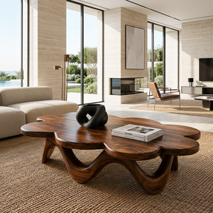 Contemporary Sculptural Flower Coffee Table For Luxury Home