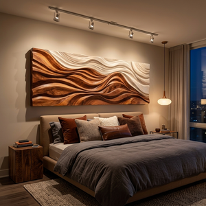 Natural Wood Carved Wall Art For Modern Home Decor