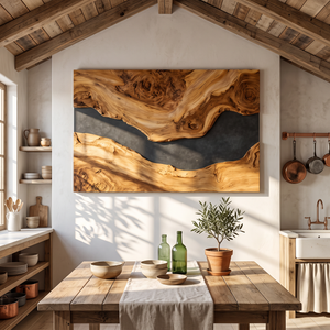 Modern Wooden Wall Art Sculpture For Bedroom Design