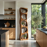 Minimalist Geometric Bookshelf Entryway Display