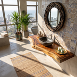 Modern Live Edge Bathroom Vanity Urban Penthouse