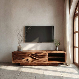 Modern Organic Sculpted Sideboard For Living Room