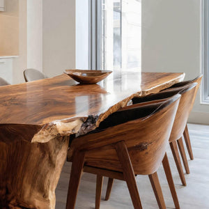 Handcrafted Live Edge Dining Table For Modern Home