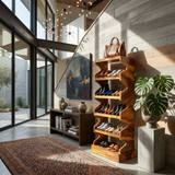 Japandi Tall Shoe Rack For Condo Entryway Hallway Placement