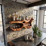 Farmhouse Wine Holder For Living Room Shelf Accent