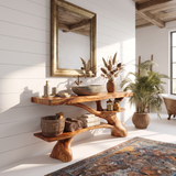 Modern Live Edge Tree Trunk Vanity For Contemporary Bathroom Furniture
