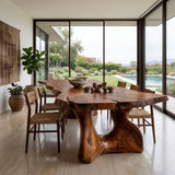 Live Edge Sculptural Dining Table For Modern Dining Room