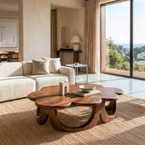 Modern Wooden Floral Coffee Table For Contemporary Home