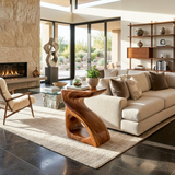 Modern Sculptural Side Table For Home Decor