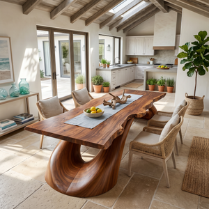 Modern Live Edge Dining Table For Open Concept Dining