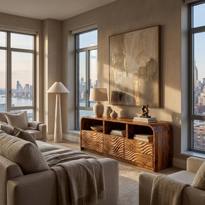 Luxury Solid Wood Sideboard For Living Room