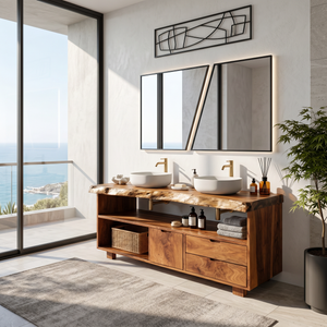 Modern Mid Century Vanity For Bathroom Makeover