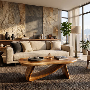 Modern Wooden Live Edge Coffee Table For Furniture Decor And Home Style