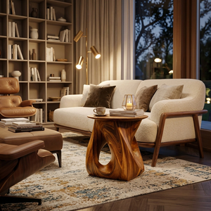 Twisted Side Table For Living Room Or Bedroom