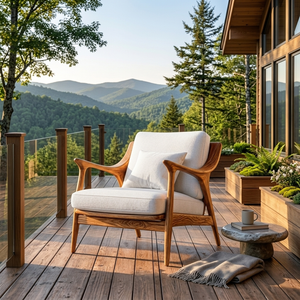Organic Wooden Chair Sculptural Form For Home Furniture