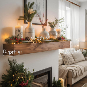 Rustic Fireplace Mantel Shelf For Living Room Or Holiday
