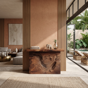 Modern Live Form Console Table For Resort Lounge Interior