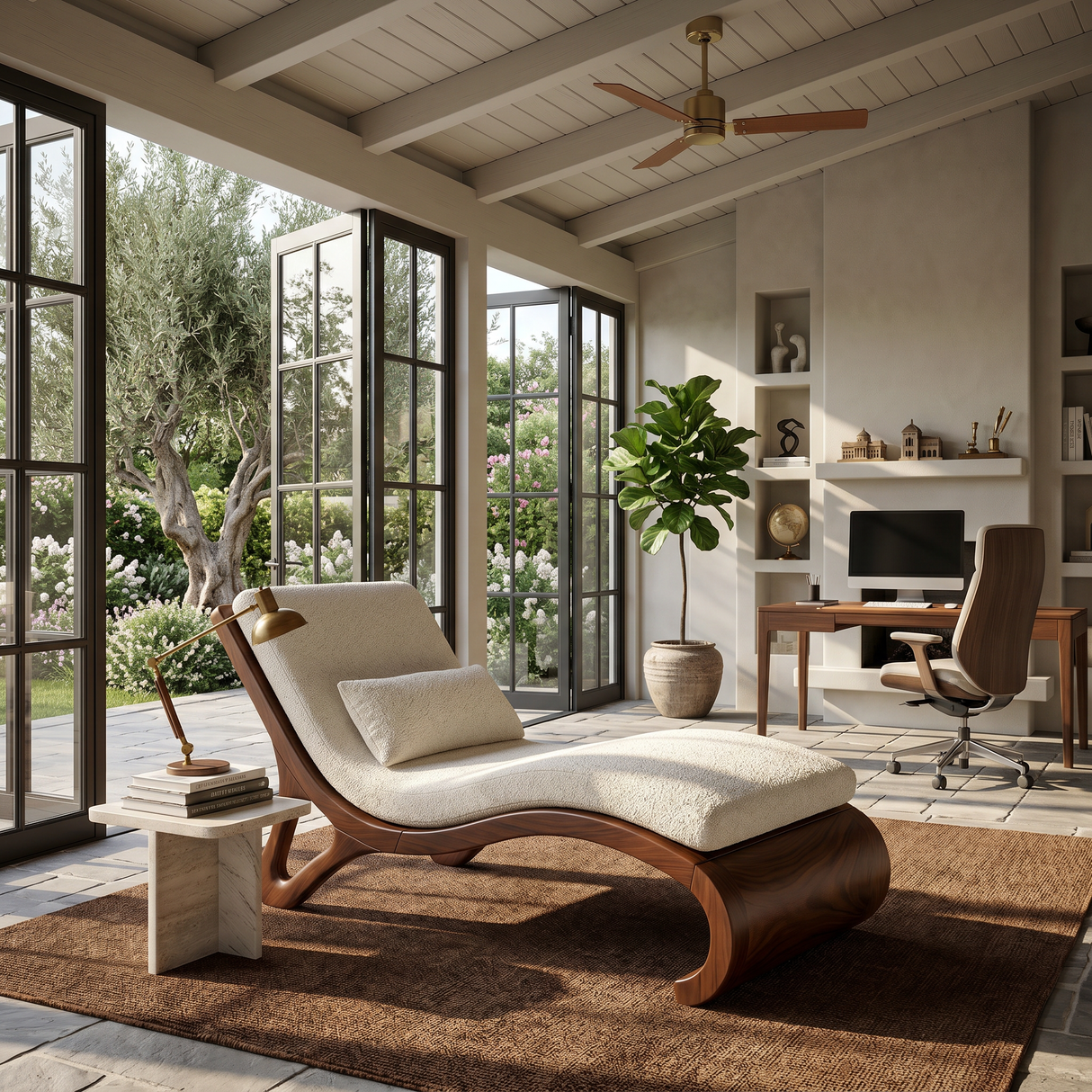 Tropical Luxury Daybed Organic Modern Villa Interior Design