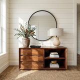 Wooden Console Table With Shelf And Drawer For Modern Home