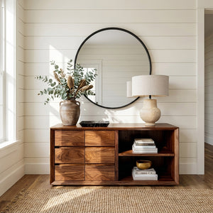 Wooden Console Table With Shelf And Drawer For Modern Home