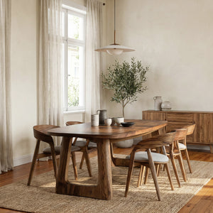 Organic Contemporary Dining Table With Sculptural Elegance For Dining Room