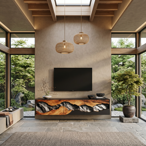 Handcrafted TV Console For Cozy Living Space