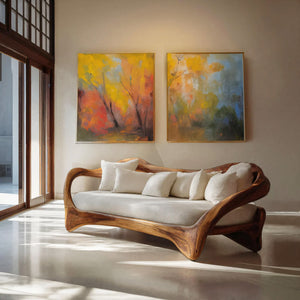 Organic Curved Sofa For Living Room Decor