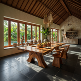Modern Organic Edge Dining Table For Open Living Space