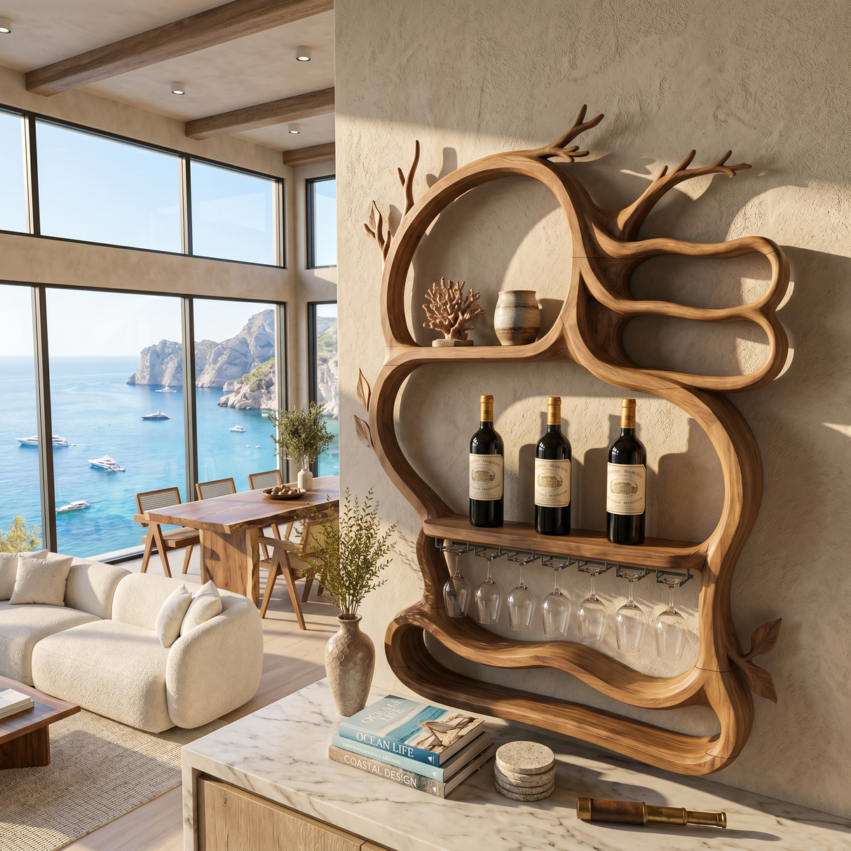 Modern Artistic Wine Storage Rack For Living Room