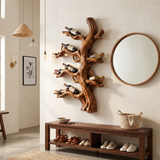 Handcrafted Farmhouse Wall Wine Rack For Dining Room