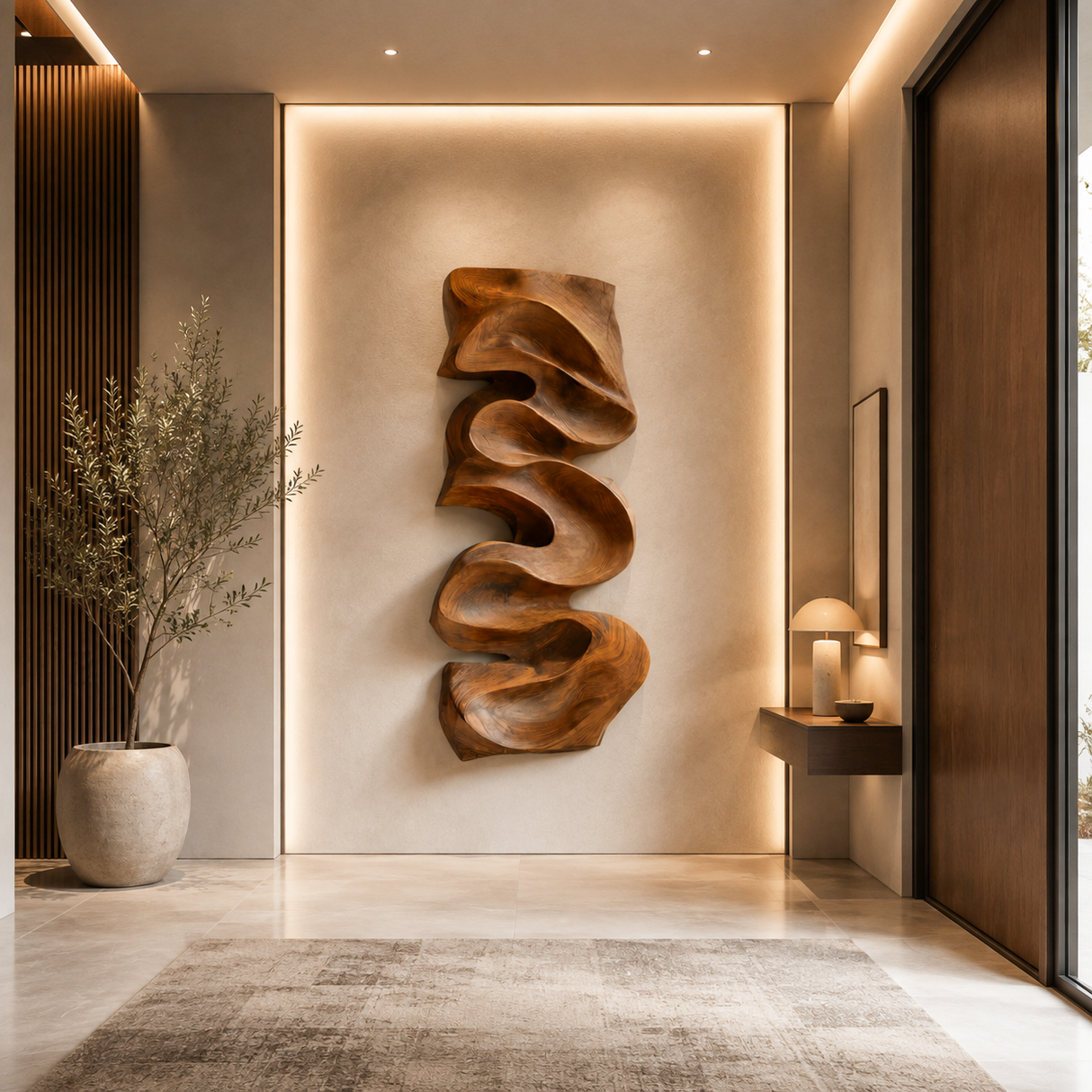 Modern Organic Wall Art Panel Decor For Living Room