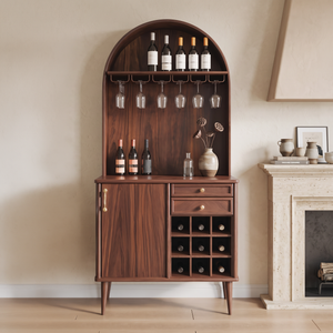 Classic Wine Cabinet With Storage For Dining Room