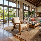 Organic Modern Sculptural Lounge Chair Luxury Living Room