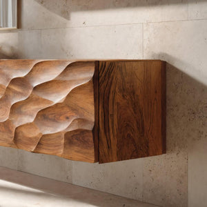Sculptural Wall Mounted Bathroom Vanity For Bathroom Space