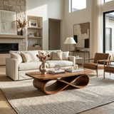 Organic Coffee Table With Twisted Ribbon Base For Luxury Interior