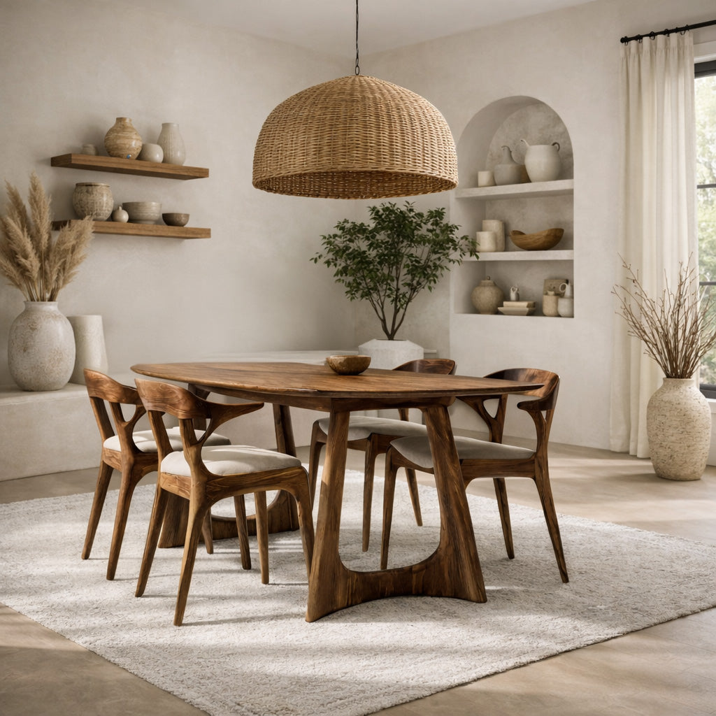 Quiet Luxury Sculptural Dining Table For Dining Room