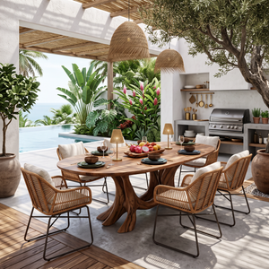Rustic Dining Table For Inviting Kitchen Setup
