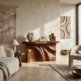 Modern Organic Edge Console Table For Entryway Interior Space