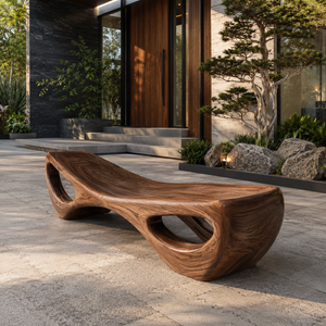 Organic Sculptural Entryway Bench For Luxury Entryway Decor