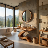 Luxury Bathroom Vanity With Organic S Curve Support For Bathroom