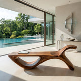 Contemporary Organic Natural Wood Bench For Hallway