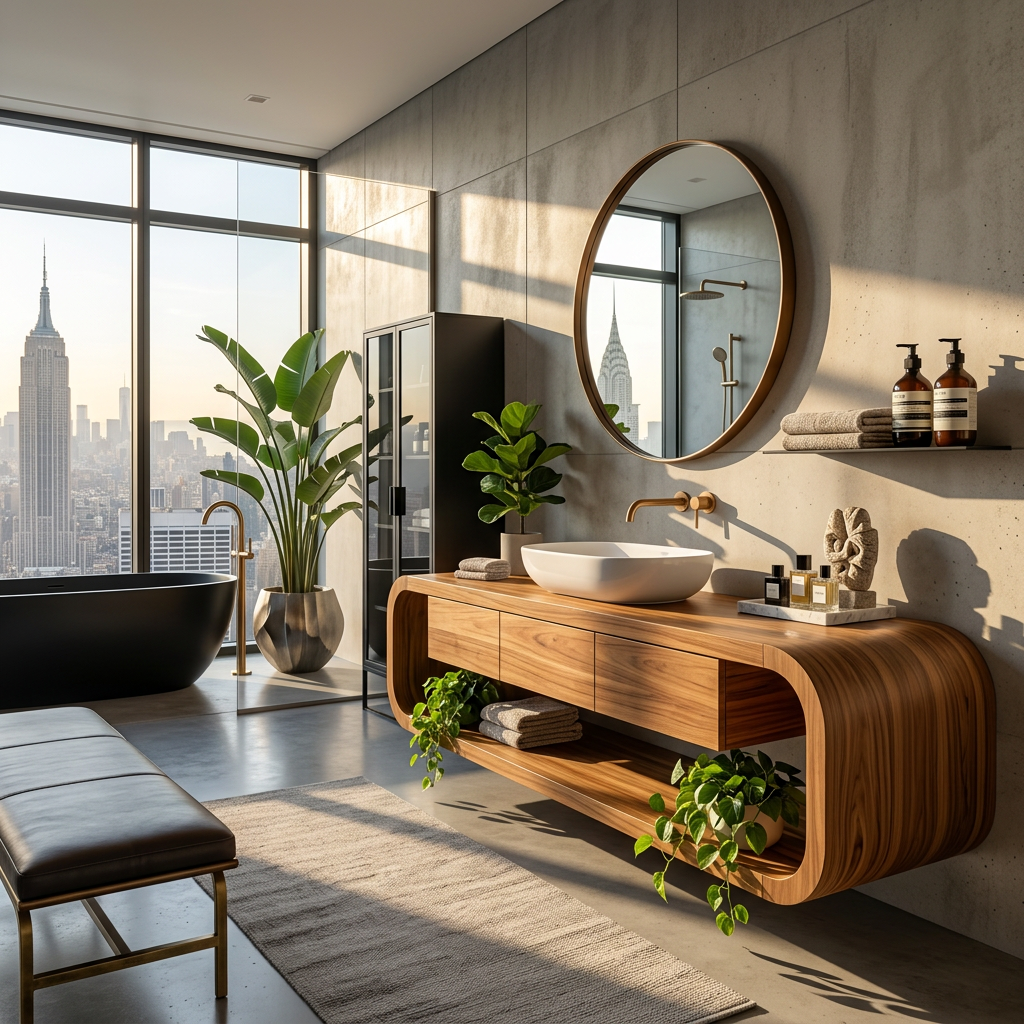 Modern Wall Mounted Bathroom Vanity With Drawers For Bathroom