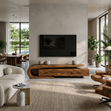 Modern Wood TV Cabinet With 3 Cabinet Systems For Home