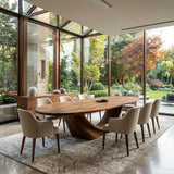 Modern Sculptural Oval Dining Table For Luxury Dining Room