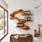 Mid Century Wine Rack Wall Mounted For Home Bar