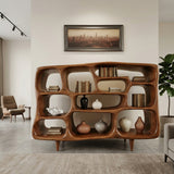 Modern Organic Bookshelf With Open Shelves For Living Room Or Office