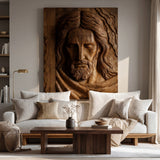 Handcrafted Wooden Religious Relief Wall Art For Living Room