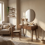 Boho Vanity Table Studio Apartment Makeup Area Dressing Space