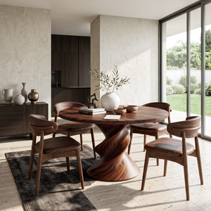 Modern Round Dining Table For Open Concept Dining Room