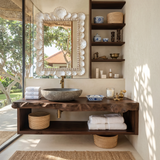 Rustic Solid Wood Vanity For Cozy Bathroom Furniture Decor